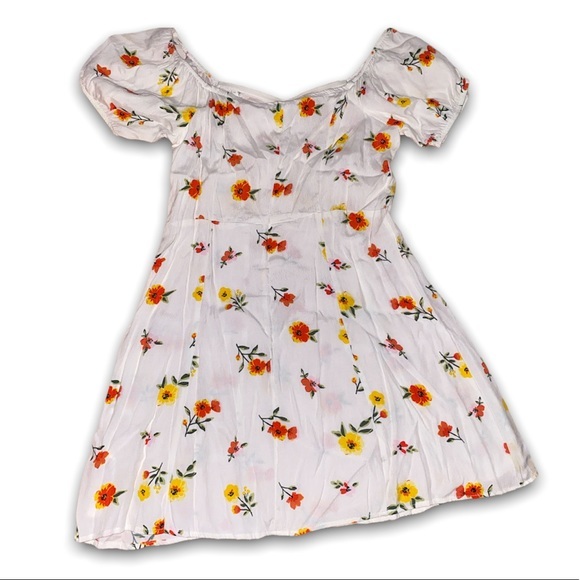 Forever 21 Dresses & Skirts - 🆕 FOREVER 21 White Floral Off Shoulder Dress Size Medium